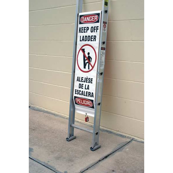 Accuform Ladder Shield Wrap,Danger Do Not Climb KLB761
