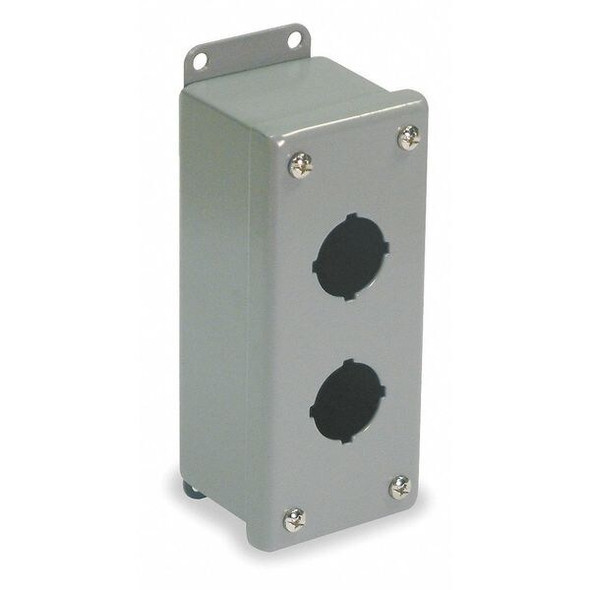 Wiegmann Pushbutton Enclosure,30mm,2 Holes,Steel PSL2