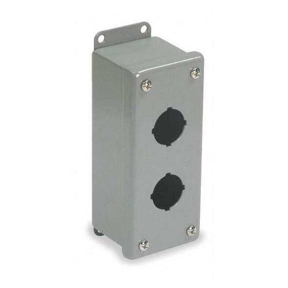 Wiegmann Pushbutton Enclosure,30mm,2 Holes,Steel PSL2