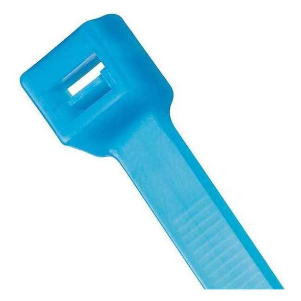 Cable Tie, 8 in L, 2 in Max Bundle Dia., Blue, Tefzel, 30 lb Strength, 100 PK