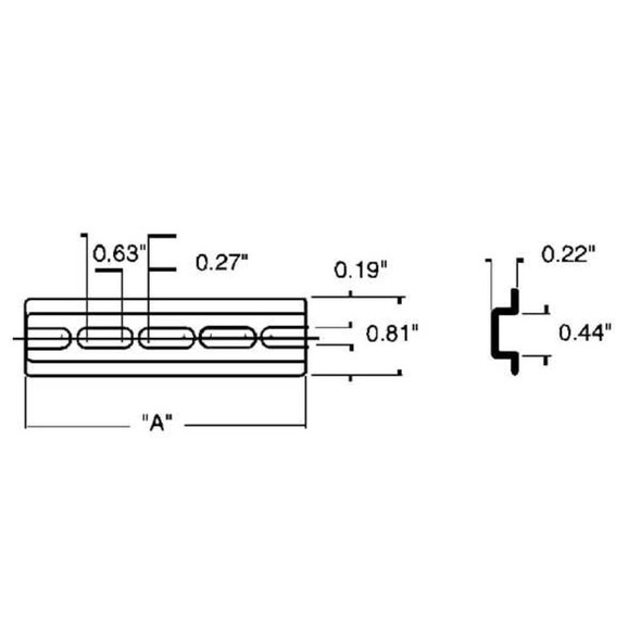 Square D Mounting Channel,48 in L,Standard 9080GH148