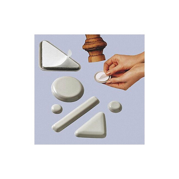 Master Caster Furniture Glides, Self-Stick, Rect., 4", PK4 87005