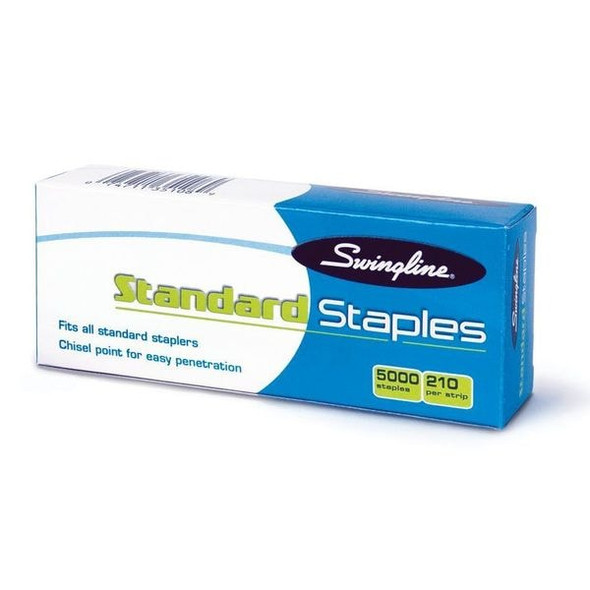 Swingline Staples, Standard, 1/4 In Leg, PK5000, Color: Silver S7035108P
