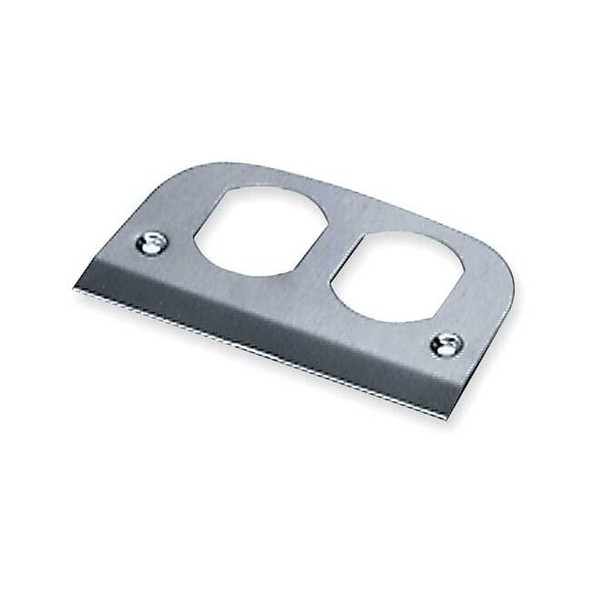 Box Cover, Floor Box Type, 2 Gang, Stainless Steel, Duplex Receptacle Cover Type