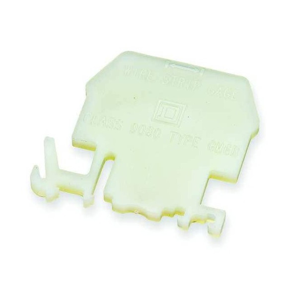 Square D End Barrier, Natural, Nylon, 0.12 in D 9080GF6B