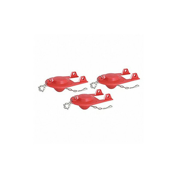 Korky Toilet Flapper, Rubber, Red, PK3 2001TP