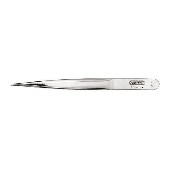 General Tools Industrial Tweezers,Sharp Point,4 1/2 In 401XX
