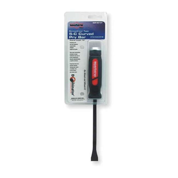 Dominator Pry Bars,10 In. L,1-1/2 In. W,Black 60137