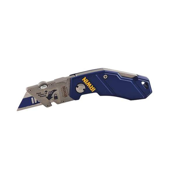 Irwin Folding Utility Knife,5-3/4 in.,Blue 2089100