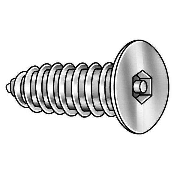 Tamper-Pruf Screws Scrw Sz #6,1/8",18-8SS,3/4"L,PK25 51340