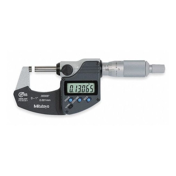 Mitutoyo Digital Micrometer,0 to 1",Ratchet 293-340-30