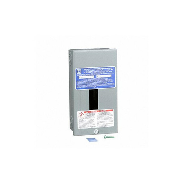 Square D Load Center, 2 Spaces, 70A Amps, 120/240V AC HOM24L70S