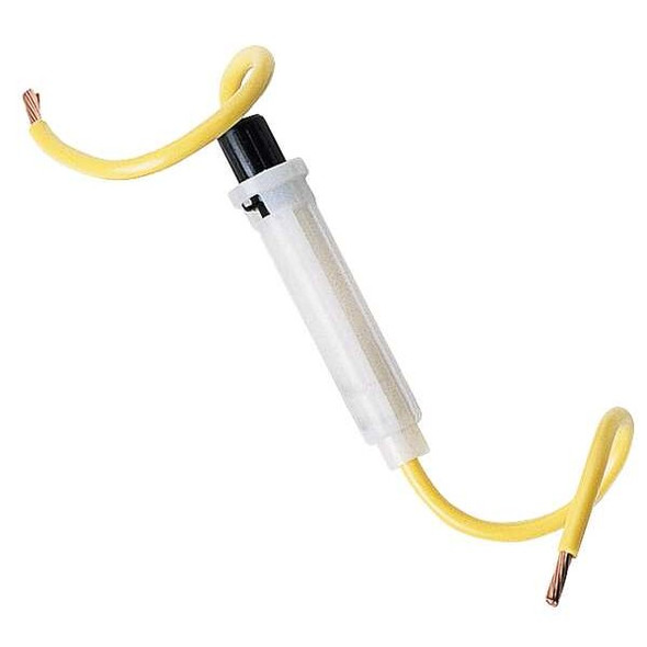 Fuse Holder, 0 to 30A Amp Range, 32V AC/DC Volt Rating, 1 Poles, Wire Leads