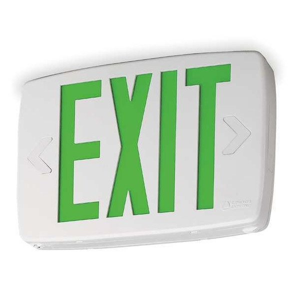 Lithonia Lighting Ext Sgn,Thrmplstc,Wht,11 3/4in,1W LQM S W 3 G 120/277 M6