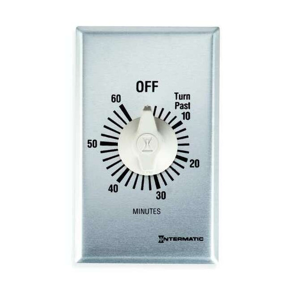 Intermatic Timer,Spring Wound,60 Min,SPDT,Silver FF360M