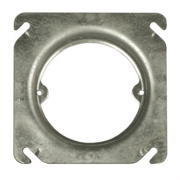 Raco Fixture Cover, 1 Gang, Galvanized Zinc, Square Box Type 767