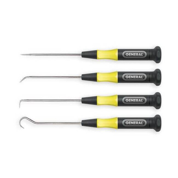 General Tools Probe Set,1 Straight,1 Hook,2 Bent,4 Pc 60004