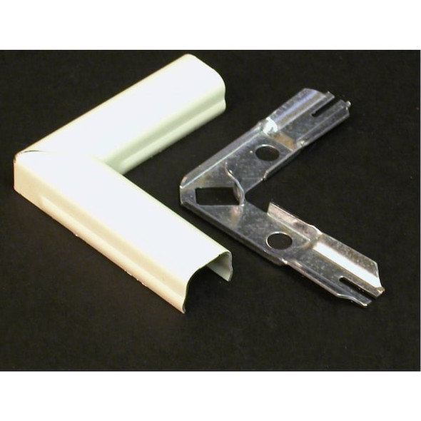 90 Deg Flat Elbow Raceway, 500 Series, 1 Channel, 3/4 in W, 0.53 in H, 2-3/4 in L, Ivory