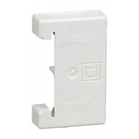 Square D ScrewOn End Clamp,6.20in L,Polycarbonate 9080MHA10