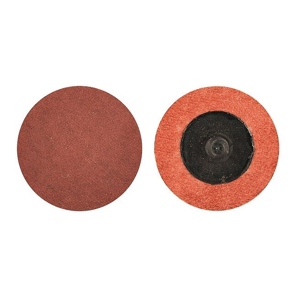 Norton Abrasives Quick Change Disc, AlO, 2in, 24G, TR, PK100 69957399705