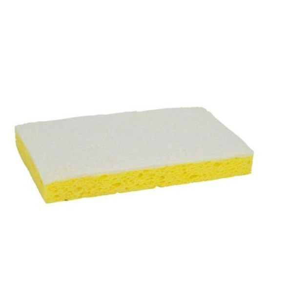 3m Scrubber,6 1/8 in L,White/Yellow,PK20 63