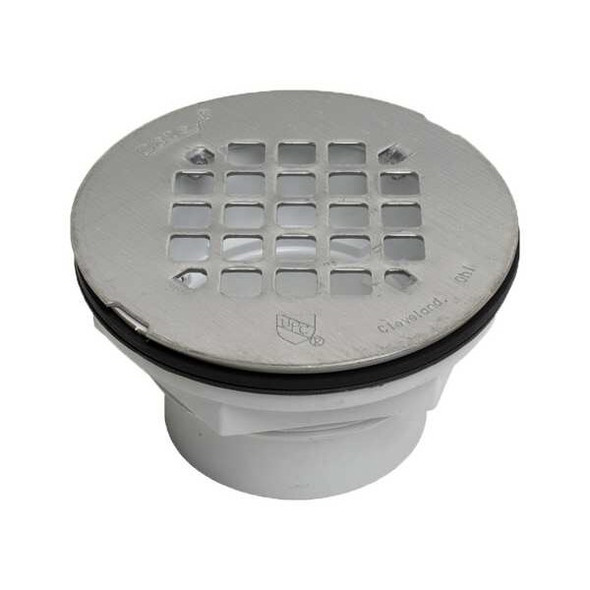Oatey Strainer Shower Drain, PVC, 2", Solvent-Weld 42097