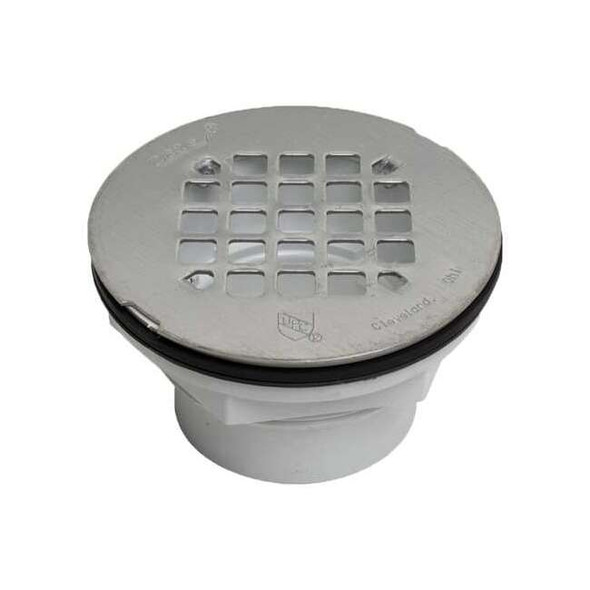 Oatey Strainer Shower Drain, PVC, 2", Solvent-Weld 42097