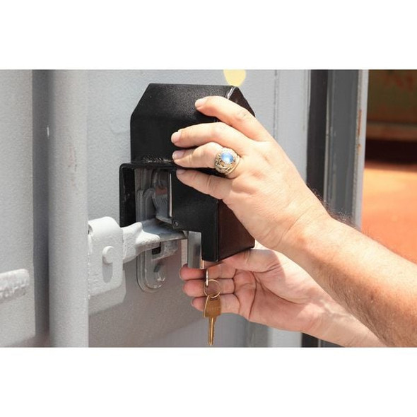 Ranger Lock Padlock Guard,Hardened Steel,Blk,7"L RGUN-00