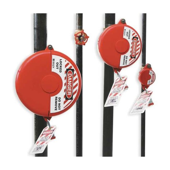 Brady Gate Valve Lockout,Fits Sz 5 to 6-1/2 65562