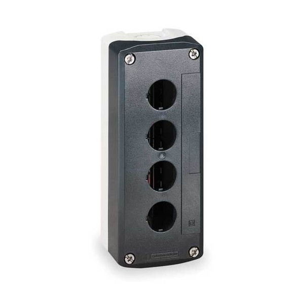 Schneider Electric PushButtonEnclosure,22mm,4Holes,Plastic XALD04H7