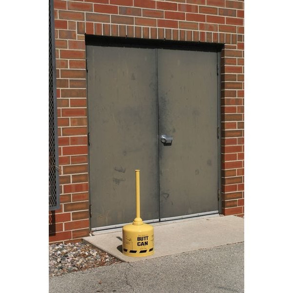 Eagle Mfg Cigarette Receptacle,5 gal.,Yellow 1200YELLOW