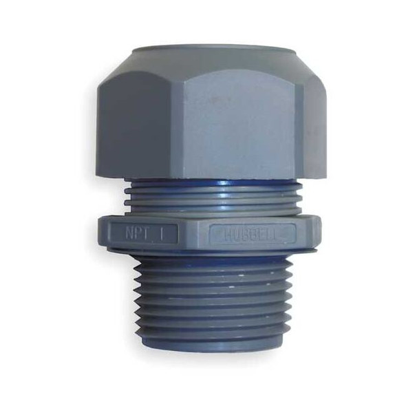 Hubbell Wiring Device-Kellems Cable Connector,3/8 In,Straight,Gray SEC38GA