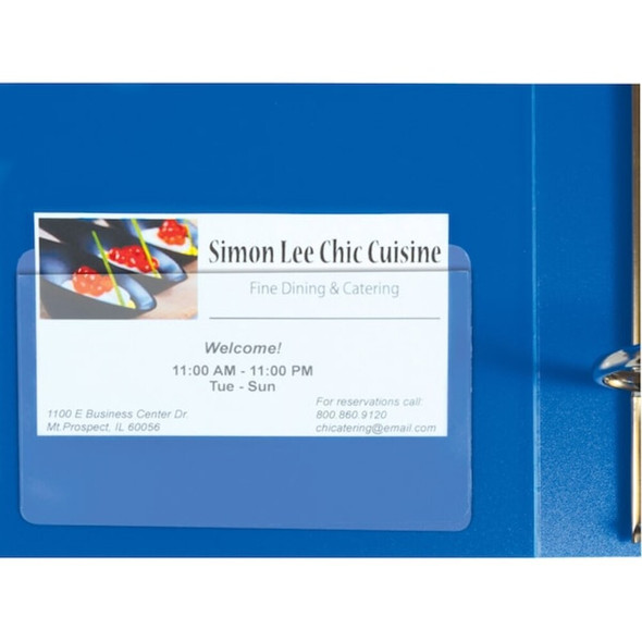 C-Line Products Business Card Holder,Clear,2 7-16"H,PK10 70257