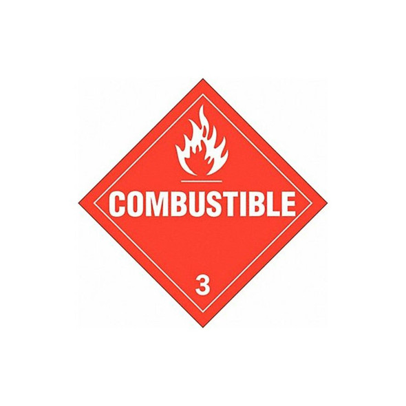 Brady DOT Container Placard,10-3/4" Label W 63444