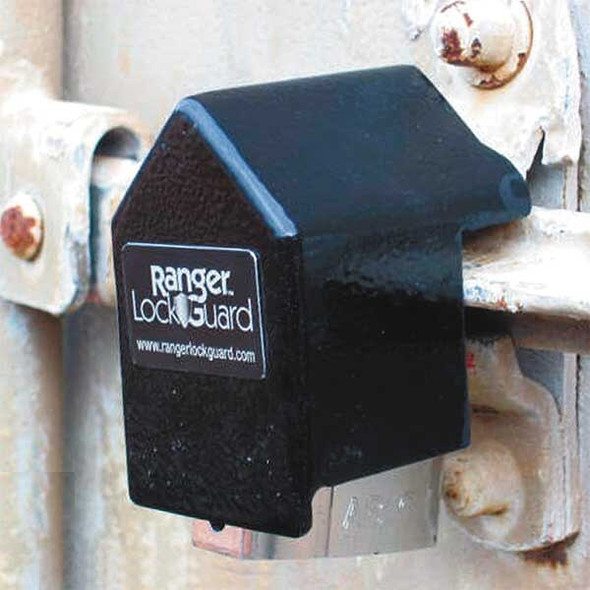 Ranger Lock Padlock Guard,2 3/4in,Hardened Steel,Blk RGCU-00