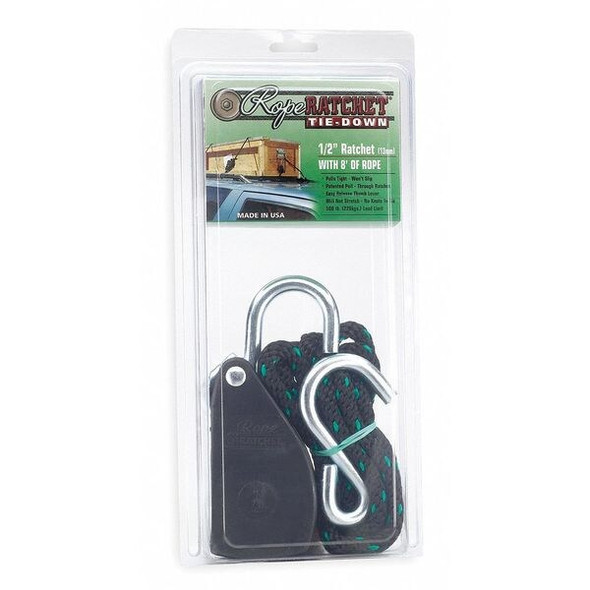 Rope Ratchet Rope Ratchet,Hook,8 ft.L,Polypropylene 10030