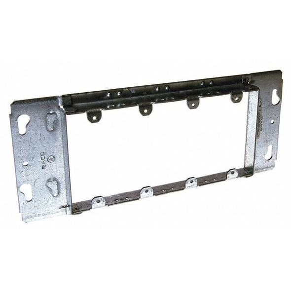 Raco Box Cover, Square Box Type, 4 Gang, Galvanized Steel, Blank Cover Type 823
