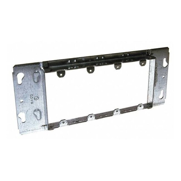 Raco Box Cover, Square Box Type, 4 Gang, Galvanized Steel, Blank Cover Type 823
