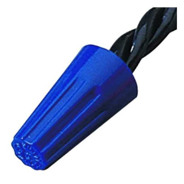 Twist On Wire Connector, 22 AWG to 14 AWG, 300 V, Standard Style, Blue, 100 PK