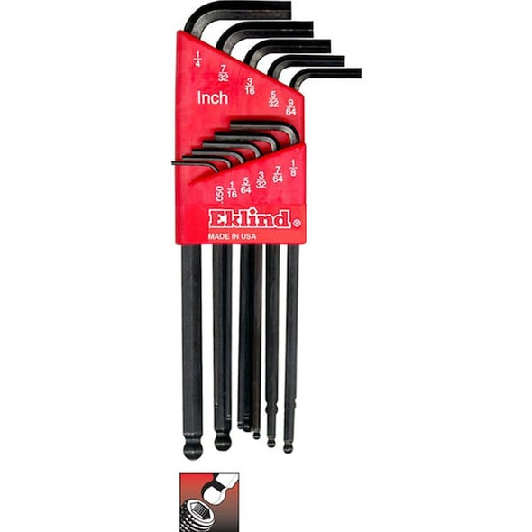 Eklind 11 Piece SAE L-Shape Hex Key Set, 13211 13211