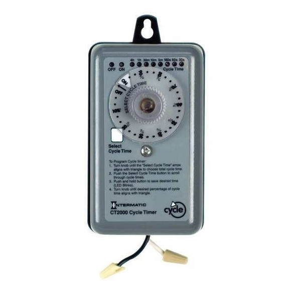 Intermatic Timer, Percent Cycle, NEMA3R, 20A, 3Hrs52Min CT2000