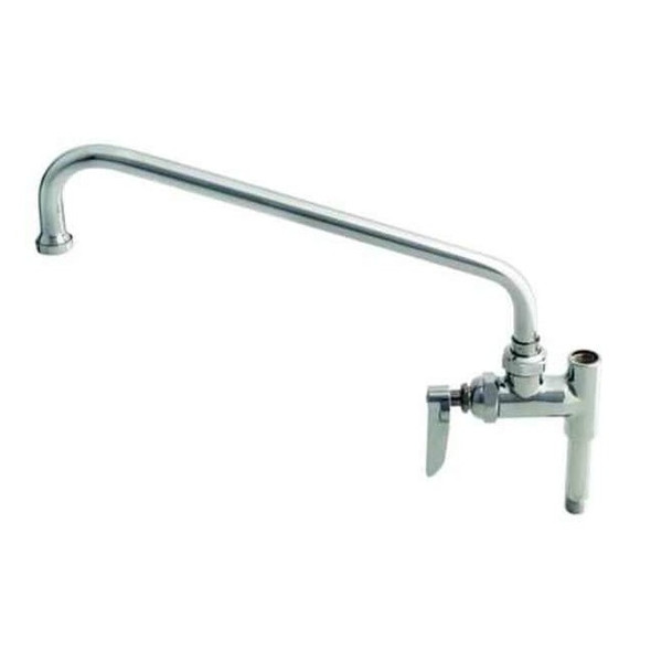 T&s Brass Manual Spout, Single Hole Mount, Chrome 1 Hole B-0155