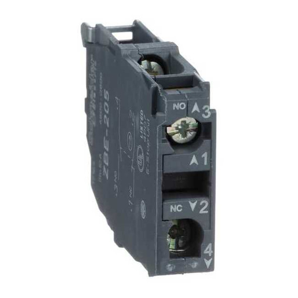 Schneider Electric Contact Block,1NO + 1NC Slow Break,22mm ZBE205
