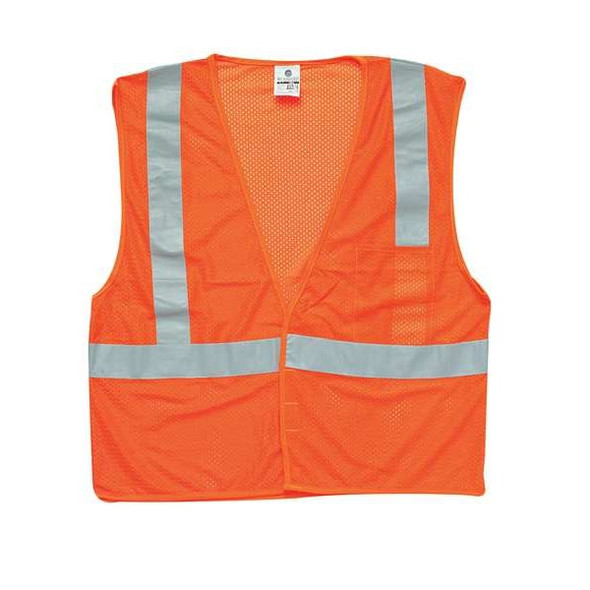 Kishigo High Visibility Vest,Class 2,4XL,Orange 1084-4X Kishigo High Visibility Vest,Class 2,4XL,Orange 1084-4X