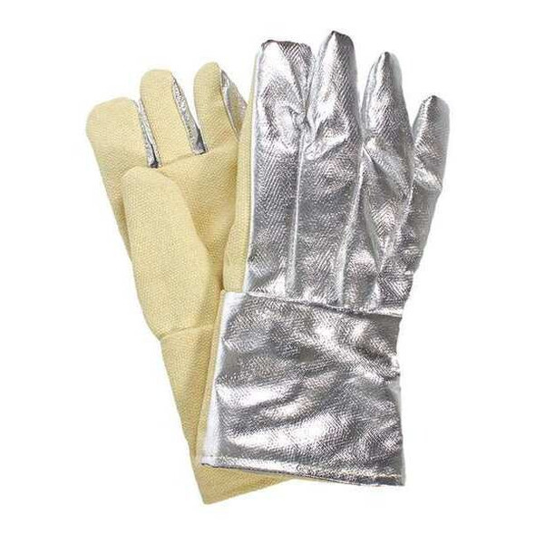 National Safety Apparel Aluminized Gloves,600F,14",PR G51TCNL14