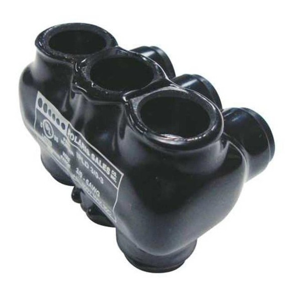 Polaris MultitapConnector,Alum,Blk,Hex,3Port IPLD3/0-3B