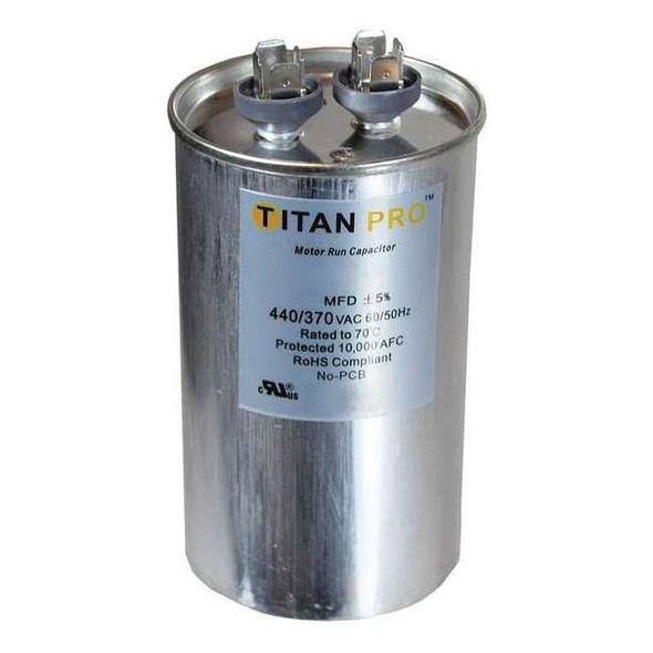 Titan Pro Motor Run Capacitor,80 MFD,4-13/16 In. H TRCF80