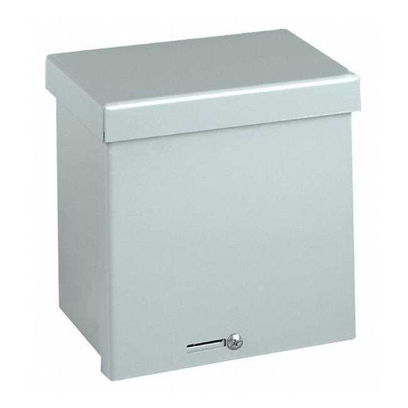 Padlockable Hasp Electrical Enclosures, 4 in H, 4 in D, 4 in W, 3R, Steel