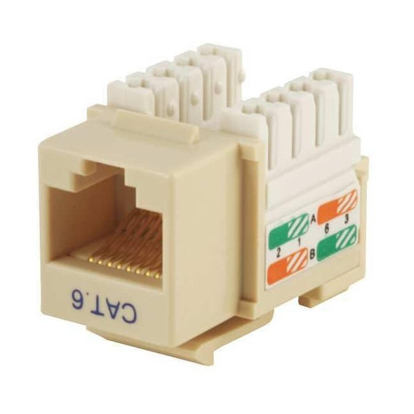 Monoprice Datacom Jack,Cat6,Punch Down,Beige 5381