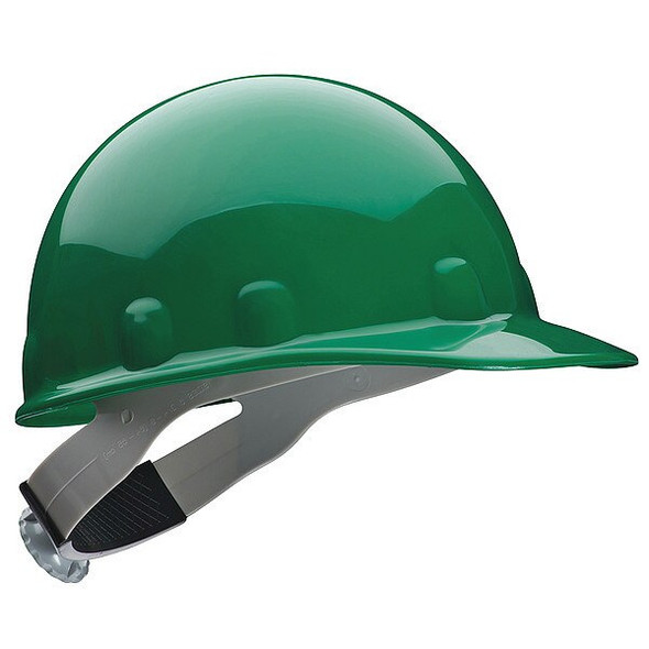 Hard Hat, Super Eight E2, Thermoplastic, 8 Point Ratchet, Type 1, Class E, Green